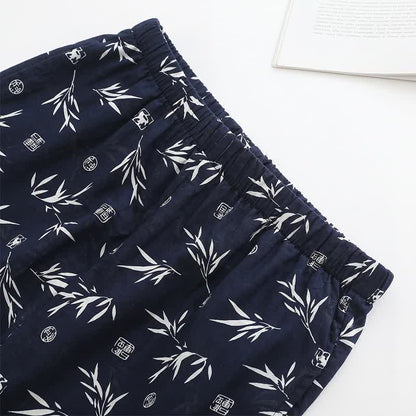 Unisex Loungewear-Set mit Bambusblattmuster - image 5