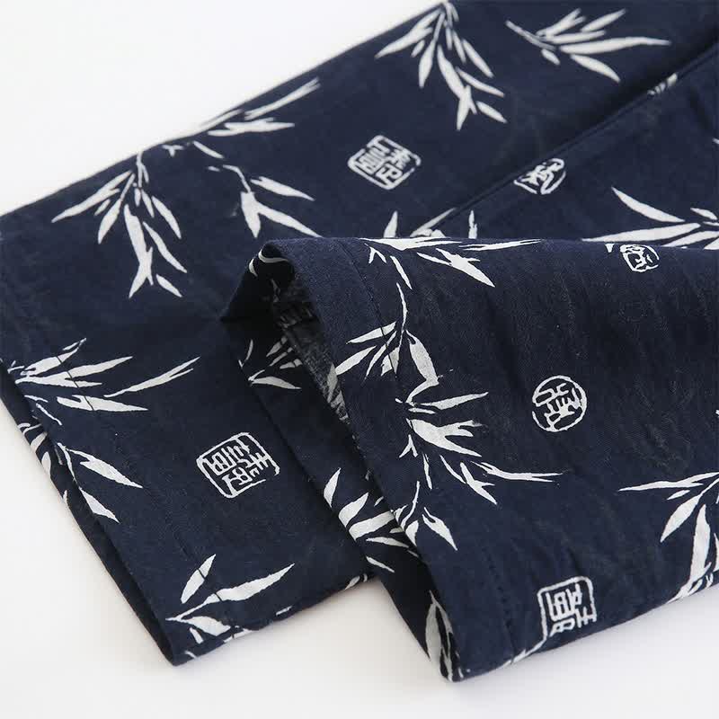 Unisex Loungewear-Set mit Bambusblattmuster - image 6