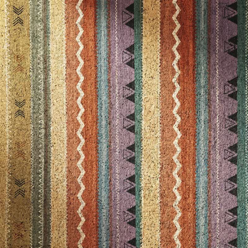 Vintage-Regenbogenstreifen-Eingangsteppich mit rutschfester Oberfläche - image 6