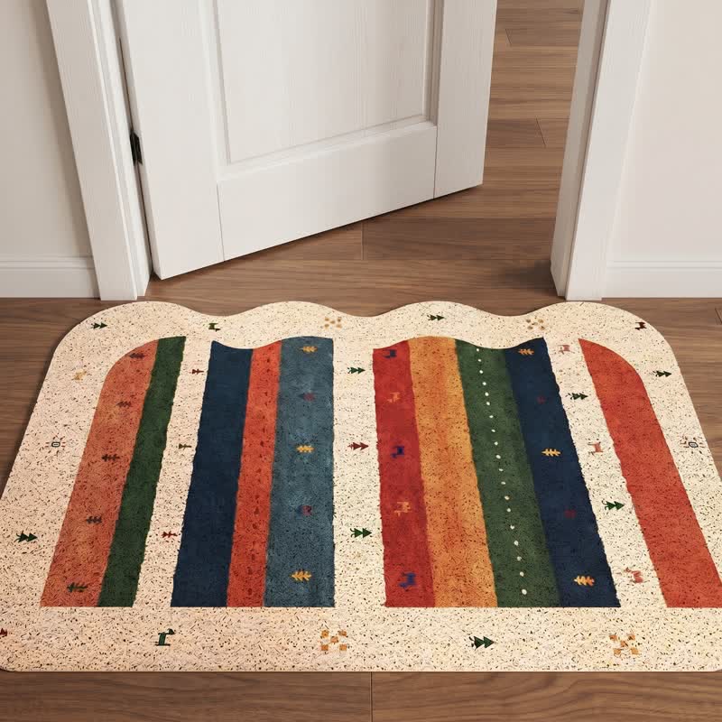 Vintage Tribal Rainbow PVC-Türvorleger - image 3
