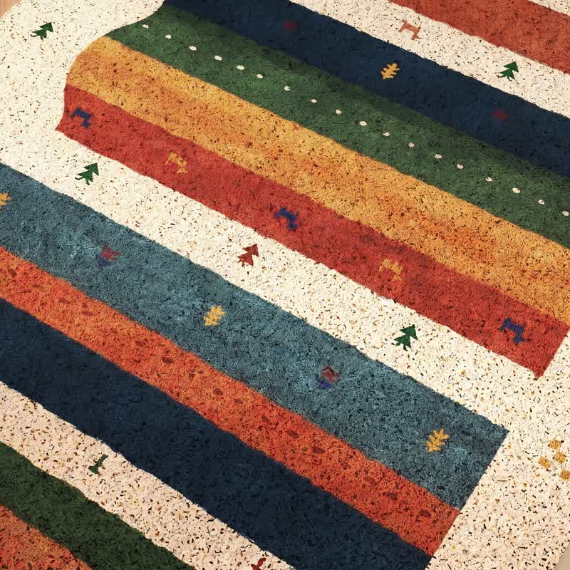 Vintage Tribal Rainbow PVC-Türvorleger - image 4