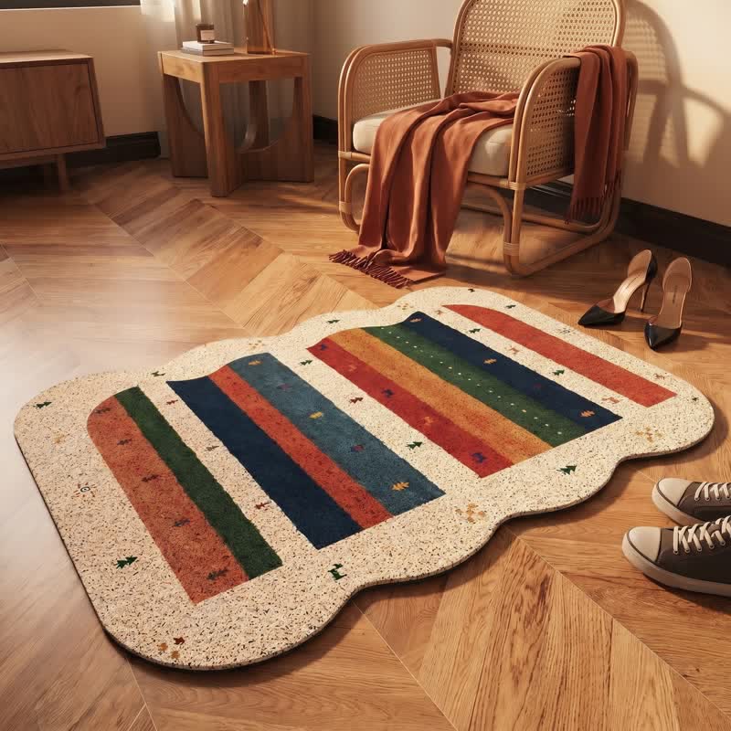 Vintage Tribal Rainbow PVC-Türvorleger - image 1