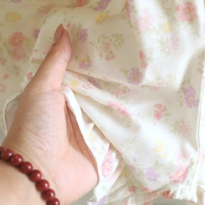 Pyjama-Shorts aus Baumwolle mit Rüschen und Blumenmuster - image 8