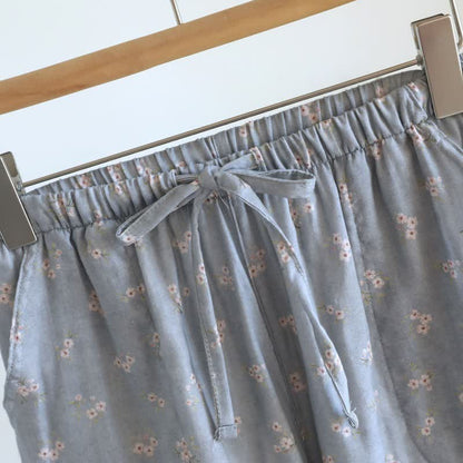 Pyjama-Shorts aus Baumwolle mit Kirschblütenmuster - image 9