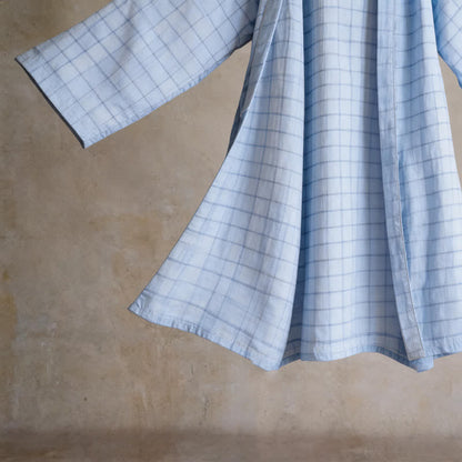 Unisex Kimono-Bademantel aus karierter Baumwolle - image 6