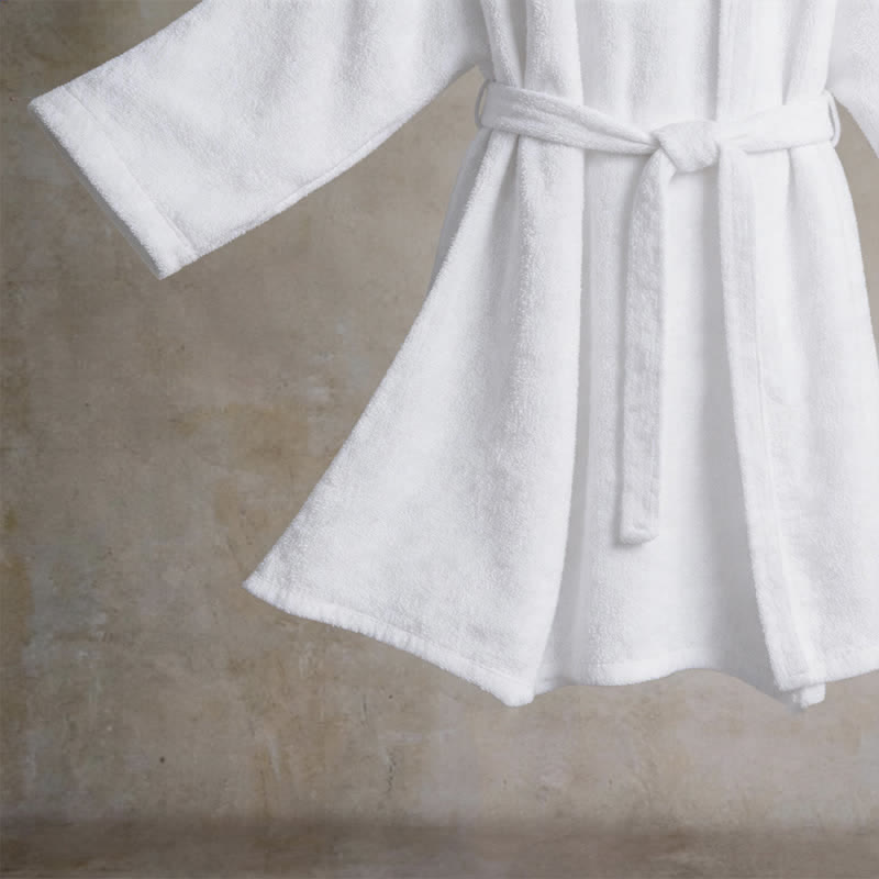 Unisex Kimono-Bademantel aus einfarbiger Baumwolle - image 13