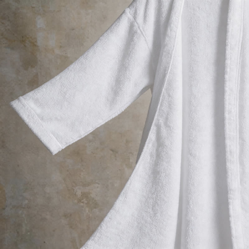 Unisex Kimono-Bademantel aus einfarbiger Baumwolle - image 12