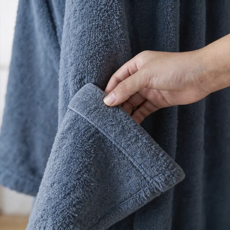 Unisex Kimono-Bademantel aus einfarbiger Baumwolle - image 21