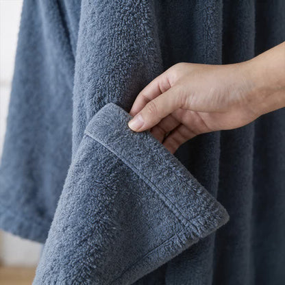 Unisex Kimono-Bademantel aus einfarbiger Baumwolle - image 21