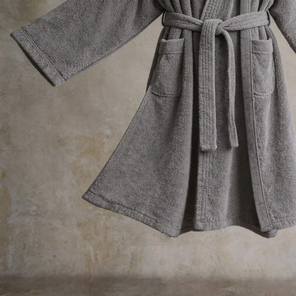 Unisex Kimono-Bademantel aus einfarbiger Baumwolle - image 6