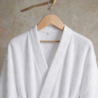Unisex Kimono-Bademantel aus einfarbiger Baumwolle - image 11