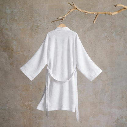 Unisex Kimono-Bademantel aus einfarbiger Baumwolle - image 9