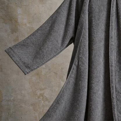 Unisex Kimono-Bademantel aus einfarbiger Baumwolle - image 5