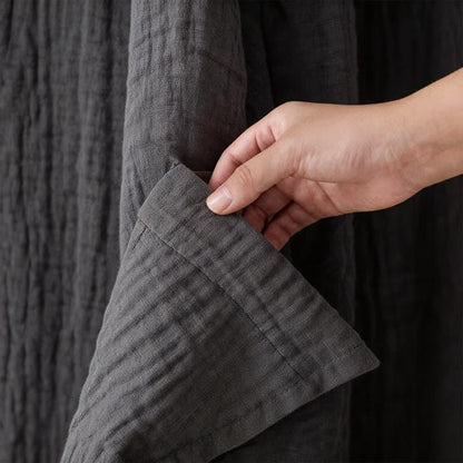 Kimono-Bademantel aus einfarbigem Baumwollgaze, Unisex - image 18