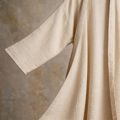 Kimono-Bademantel aus einfarbigem Baumwollgaze, Unisex - image 12