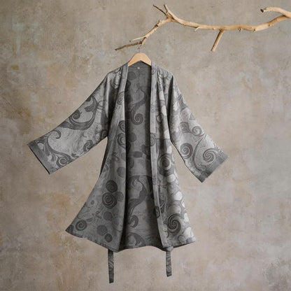 Unisex-Kimono aus barocker Baumwolle - Grau - Einheitsgröße - image 0