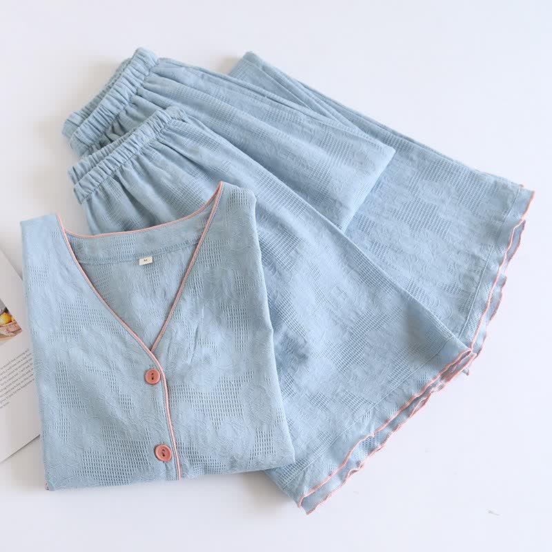 Himmelblauer Baumwollpyjama (Stück) - image 1