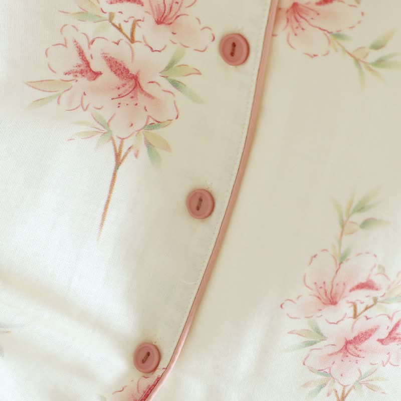 Baumwoll-Pyjama-Set mit Blumenmuster und kurzen Ärmeln (3-teilig) - image 7