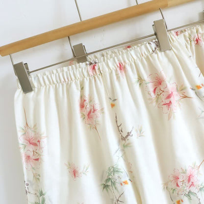 Baumwoll-Pyjama-Set mit Blumenmuster und kurzen Ärmeln (3-teilig) - image 11