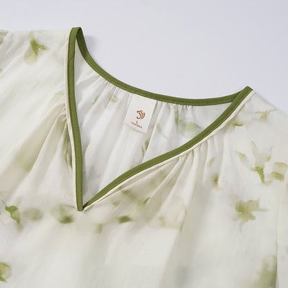 Lounge-Nachthemd mit floralen Rüschenärmeln - image 14