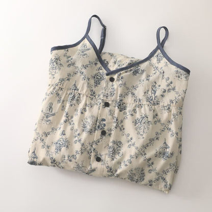 Damen-Nachthemd aus geblümtem Baumwoll-Camisole - image 3