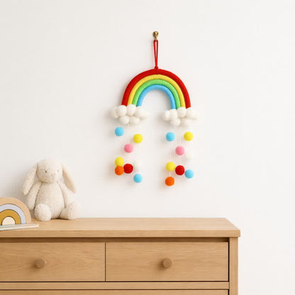 Handgewebter nordischer Regenbogen-Wandbehang - image 2
