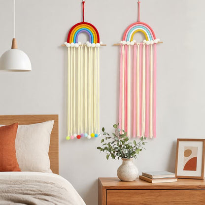 Handgefertigter nordischer Regenbogenquasten-Wandbehang - image 5