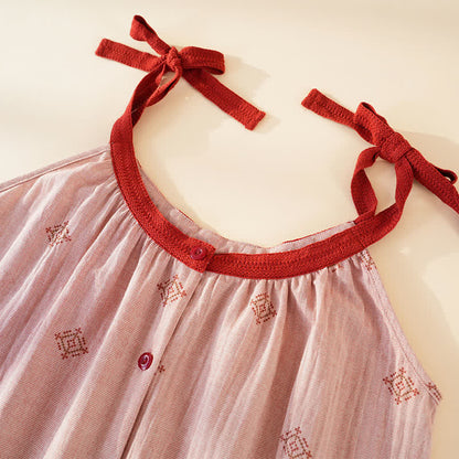 Pyjama-Set aus Baumwollgaze mit Schleifenriemen - image 4
