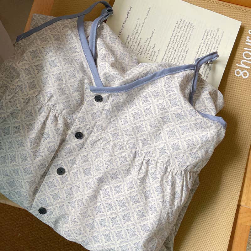 Vintage bedrucktes Baumwoll-Cami-Nachthemd für Damen - image 4