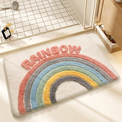 Moderner Regenbogen-Plüsch-Badeteppich - Regenbogen - 31'' × 47'' - image 0