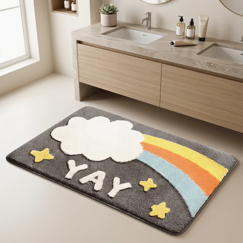 Juhu, Regenbogen-Badematte aus Kunstkaschmir! - image 2