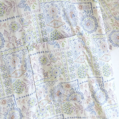 Kimono-Bademantel aus Baumwolle mit ethnischem Vintage-Blumenmuster - image 11