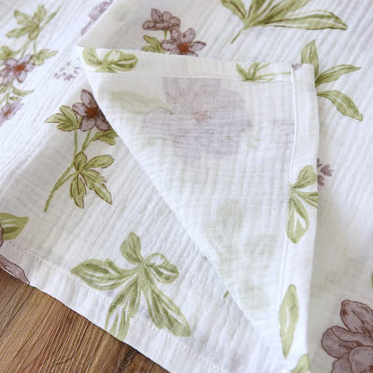 Kimono-Bademantel aus Baumwolle mit violettem Blumenmuster - image 10