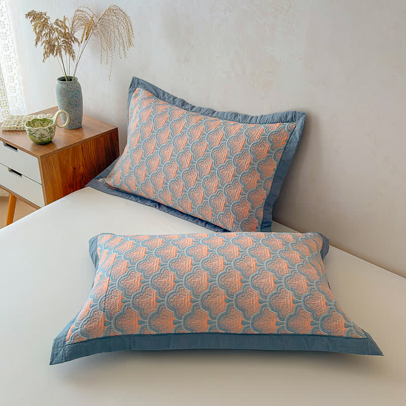 Dreilagige Jacquard-Musselin-Baumwolldecke mit Muschelmuster - image 7