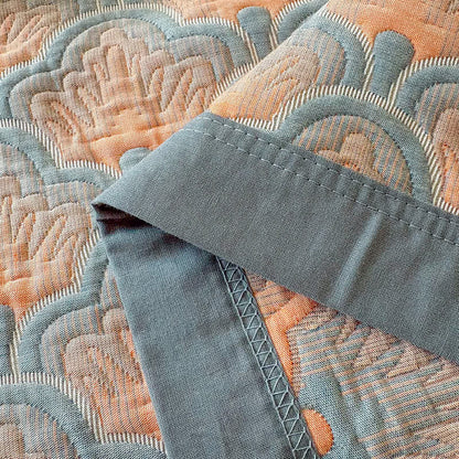Dreilagige Jacquard-Musselin-Baumwolldecke mit Muschelmuster - image 11