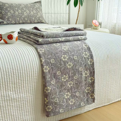 Wendbare rustikale Baumwolldecke mit Jacquard-Blumenmuster - image 9