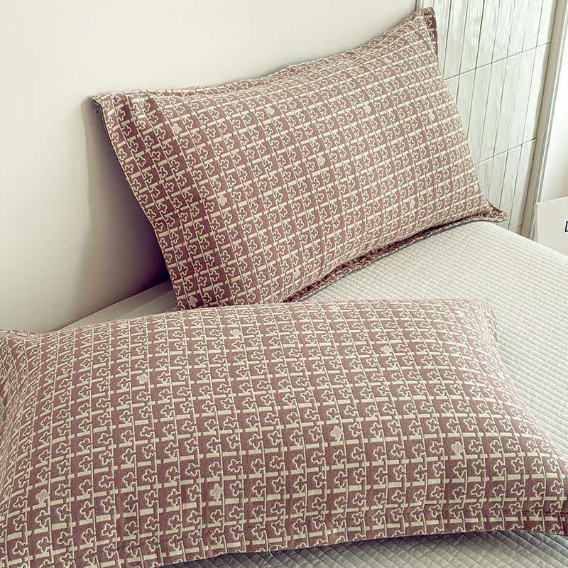 Moderne Jacquard-Baumwolldecke mit geometrischem Muster - image 6