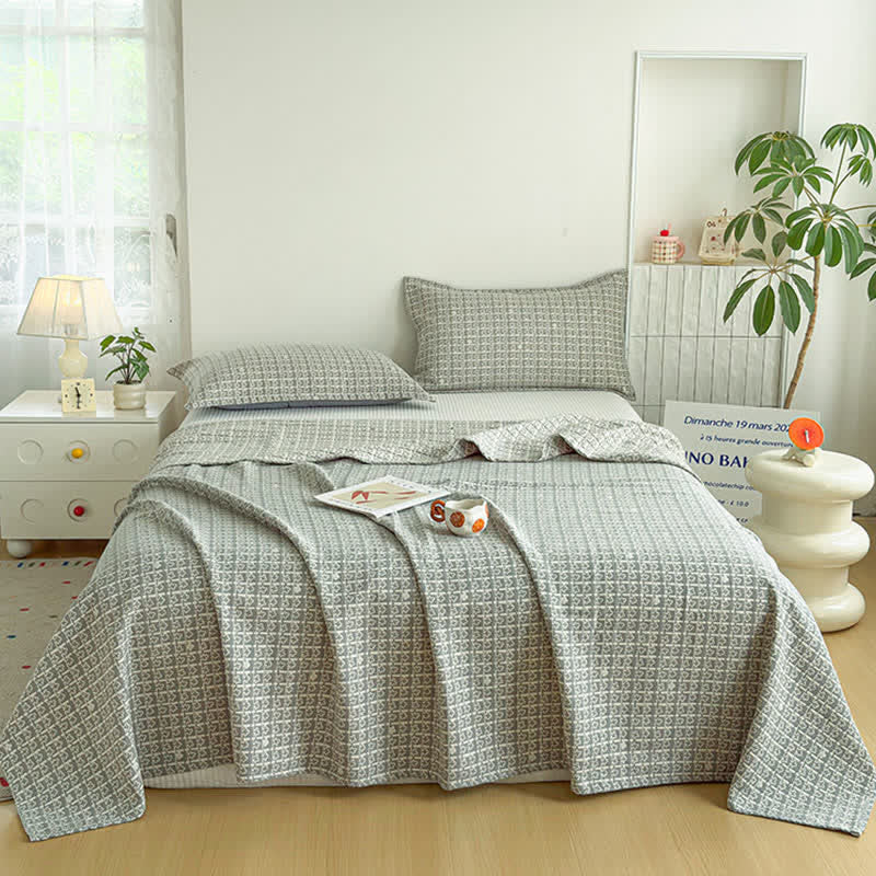 Moderne Jacquard-Baumwolldecke mit geometrischem Muster - image 9