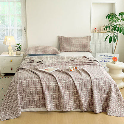 Moderne Jacquard-Baumwolldecke mit geometrischem Muster - image 1
