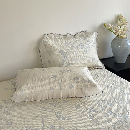 Bettwäsche-Set mit Rüschen, Blumenmuster und Zweigen - image 14