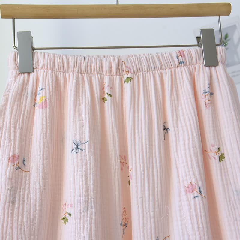 Rüschen-Baumwoll-Cami-Pyjama mit zartem Blumenmuster - image 7