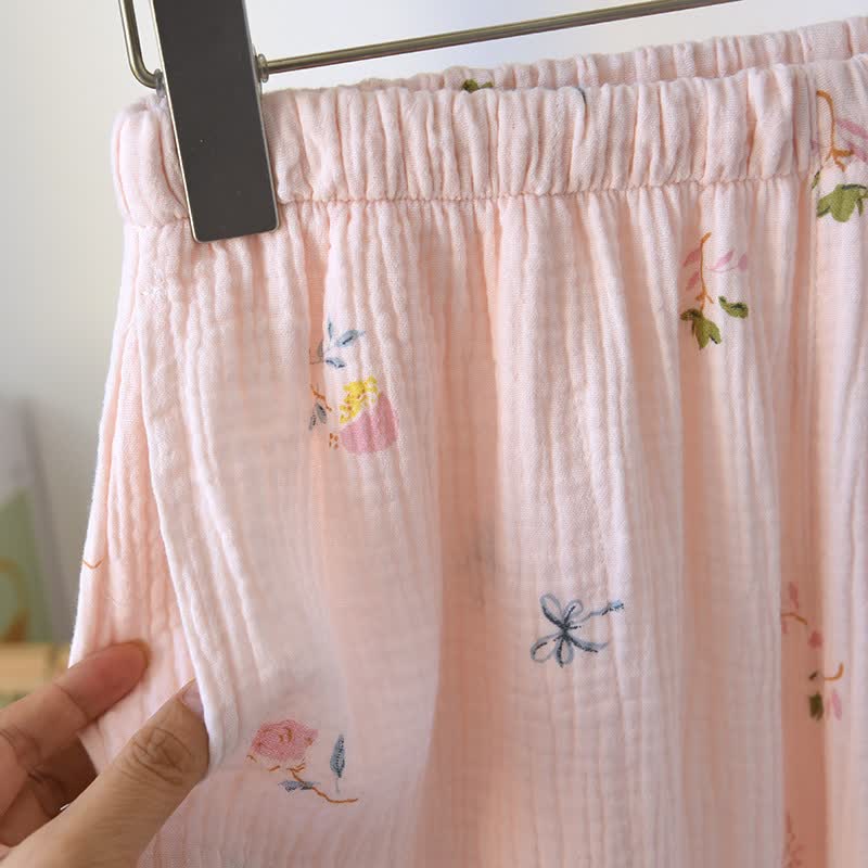Rüschen-Baumwoll-Cami-Pyjama mit zartem Blumenmuster - image 8