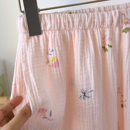 Rüschen-Baumwoll-Cami-Pyjama mit zartem Blumenmuster - image 8