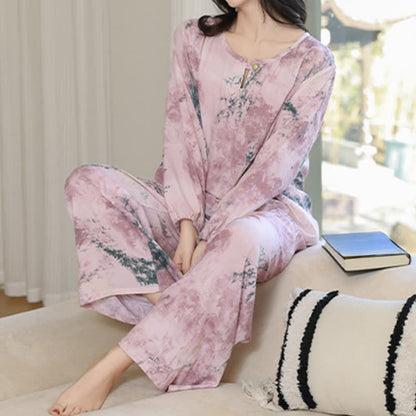 Orientalischer Zweig Langarm-Pyjama-Set - image 9