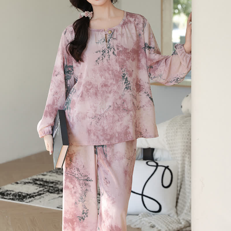 Orientalischer Zweig Langarm-Pyjama-Set - image 6