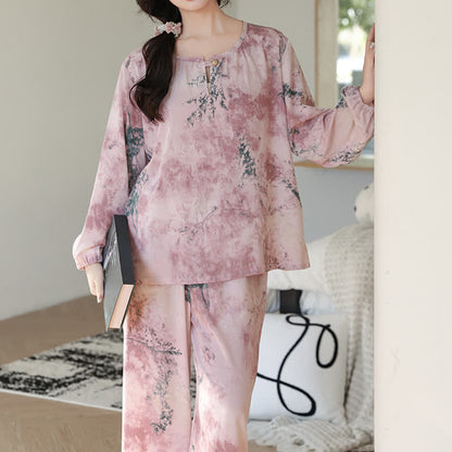 Orientalischer Zweig Langarm-Pyjama-Set - image 6