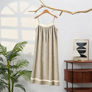 Vintage Nachthemd mit abstraktem Print - Beige - XL - image 0