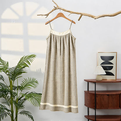 Vintage Nachthemd mit abstraktem Print - Beige - XL - image 0