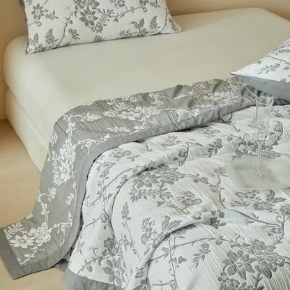 Wendebettwäsche-Set mit Zweig- und Blumenmuster - image 14