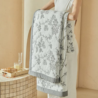 Wendebettwäsche-Set mit Zweig- und Blumenmuster - image 9